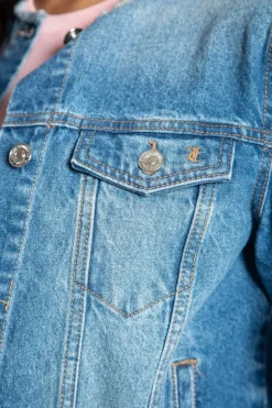 Big Bling Raw Collar Denimjakke
