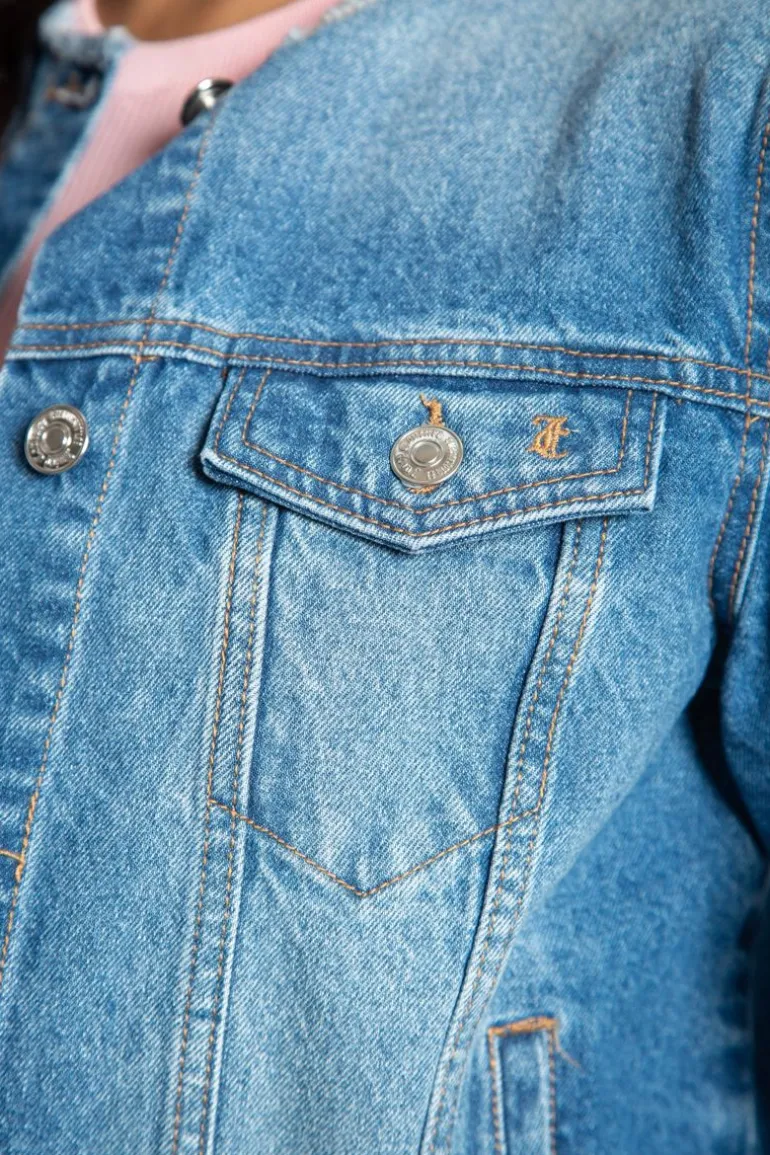 Big Bling Raw Collar Denimjakke