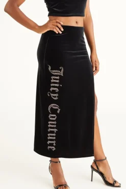 Big Bling Velour Maxi-Skjørt