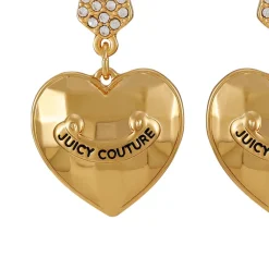 Bling Heart Drop Hoop Øredobber