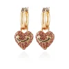Bling Heart Hoop Øredobber