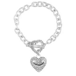 Bling Hjerte Anheng Sjarm Armbånd