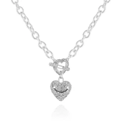Bling Hjerte Anheng Sjarm Halskjede