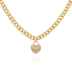 Bling Hjerte Sjarm Halskjede