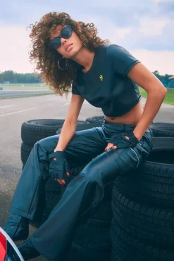 Crop Top I Kunstskinn
