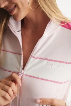 Cropped Colorblock Velour Treningsjakke