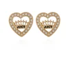 Crown Heart Stud Øredobber