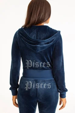 Fiskene Big Bling Velour Hettegenser
