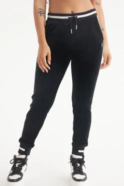 Joggers I Kontrastribbete Velour
