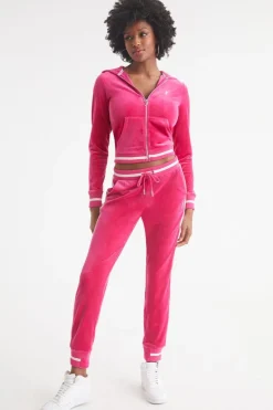 Joggers I Kontrastribbete Velour