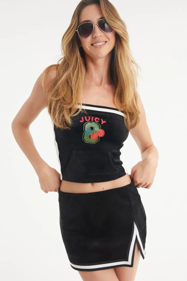 Juicy Varsity Velour Tube Topp