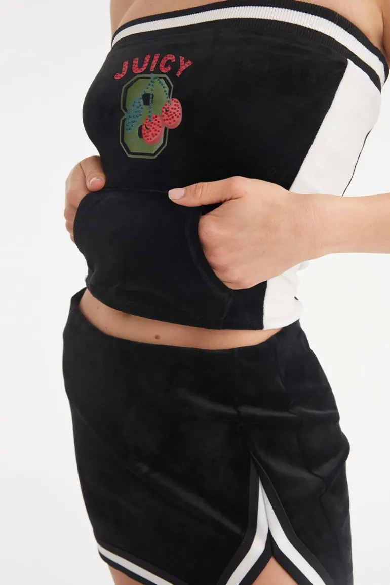Juicy Varsity Velour Tube Topp