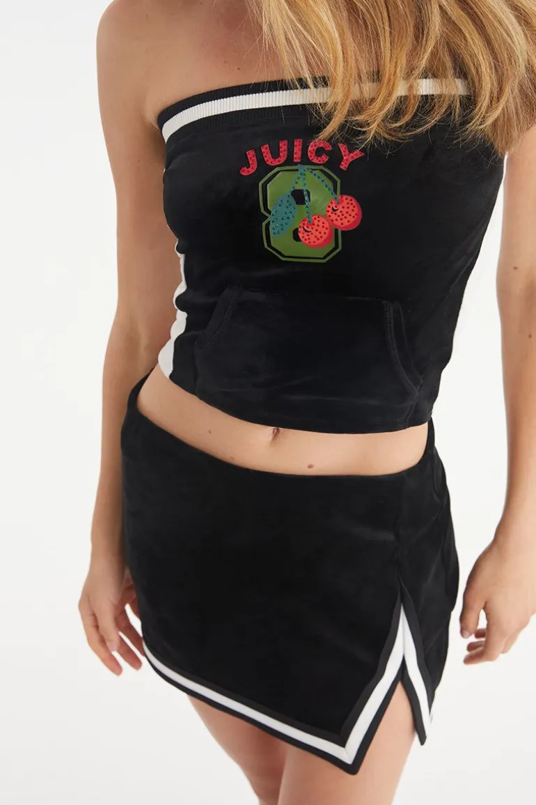 Juicy Varsity Velour Tube Topp