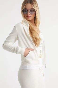Keep It Juicy Cotton Velour Mockneck Treningsjakke