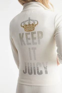 Keep It Juicy Cotton Velour Mockneck Treningsjakke