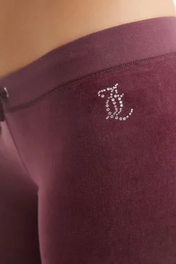 Malibu Small Bling Cotton Velour Joggebukser