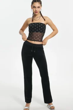 Metallisk Monogram Mesh Tube Topp