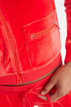 Mockneck Velour Cargo Treningsjakke