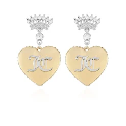 Monogram Crown Heart Drop Øredobber