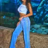 Ombre Bling Velour Treningsbukser