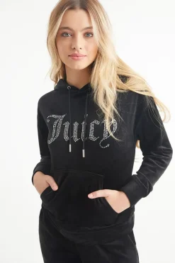 Oversized Big Bling Velour Hettegenser