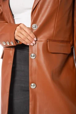 Oversized Trenchcoat I Kunstskinn