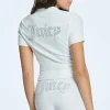 Pearly Big Bling Kortermet Velourglidelas
