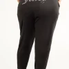 Plus-Size Big Bling Velour Jogger