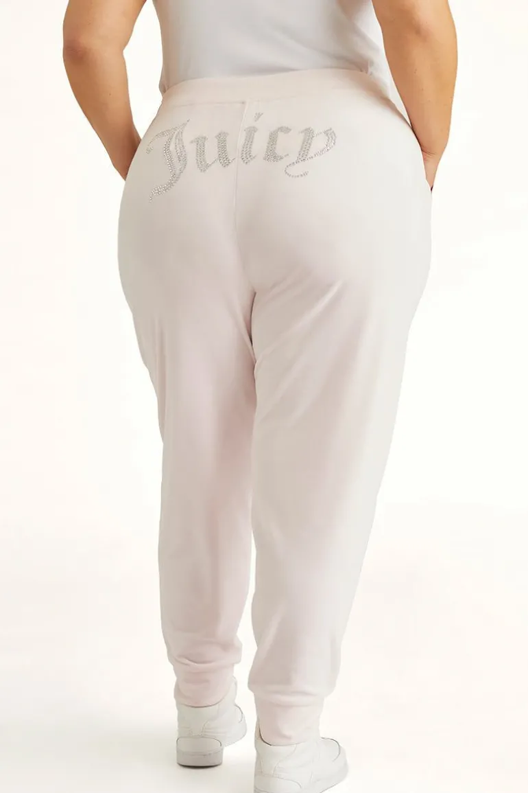Plus-Size Big Bling Velour Jogger