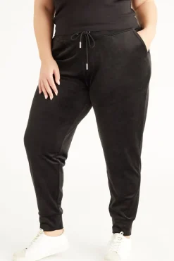 Plus-Size Big Bling Velour Jogger
