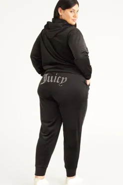 Plus-Size Big Bling Velour Jogger