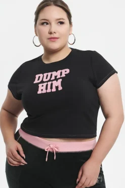 Plus-Size Dump Him Baby Tee