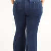 Plus-Size Hollywood Scottie Snap Pocket Treningsbukser I Bomull Og Velour