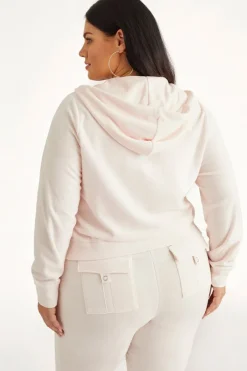 Plus-Size Icons Klassisk Hettegenser I Velour I Bomull