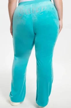 Plus-Size Og Big Bling Velour Treningsbukser