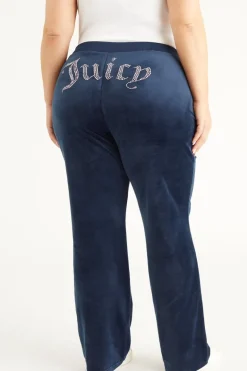 Plus-Size Og Big Bling Velour Treningsbukser