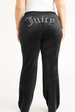 Plus-Size Og Big Bling Velour Treningsbukser
