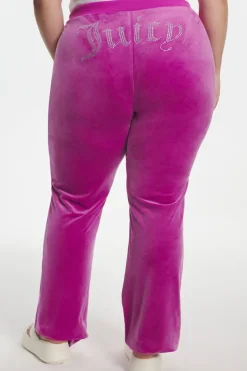 Plus-Size Og Big Bling Velour Treningsbukser