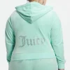 Plus-Size Og Big Bling Velour Hettegenser