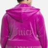 Plus-Size Og Big Bling Velour Hettegenser