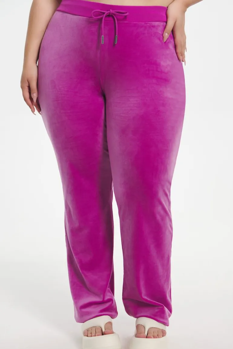 Plus-Size Og Big Bling Velour Treningsbukser