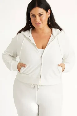 Plus-Size Og Big Bling Velour Hettegenser