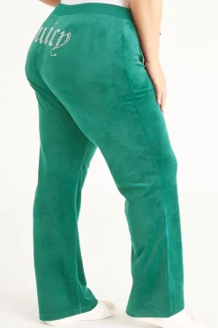 Plus-Size Og Big Bling Velour Treningsbukser