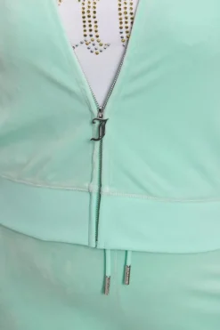 Plus-Size Og Big Bling Velour Hettegenser