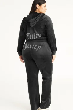 Plus-Size Og Big Bling Velour Treningsbukser