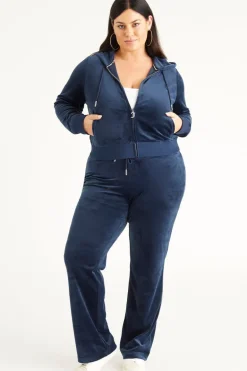 Plus-Size Og Big Bling Velour Hettegenser