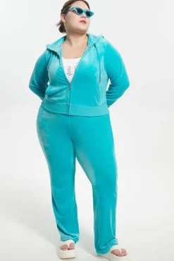 Plus-Size Og Big Bling Velour Hettegenser