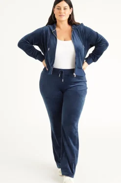 Plus-Size Og Big Bling Velour Treningsbukser