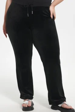 Plus-Size Ombre Big Bling Velour Treningsbukser