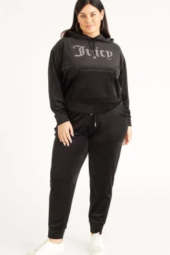 Plus-Size Oversized Bling Big Velour Hettegenser